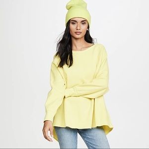 NWT Free People Yellow Thermal Sweater